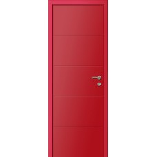 Двери Капель Multicolor ПВХ Ф4Г эмаль RAL3020 красный